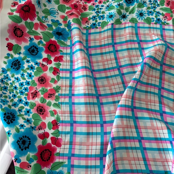Emanuel Ungaro Colorful Floral Silk Scarf
